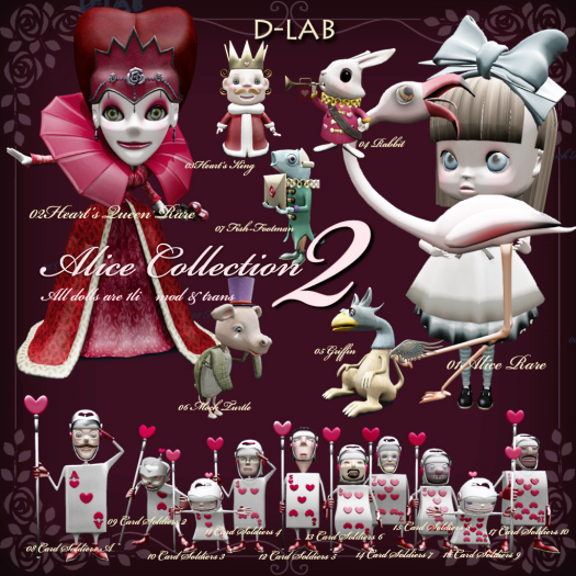 D-LAB ALICE 2 Full Set + Rare ( 17 Pcs )