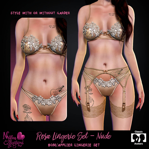 (NO) Rosa Lingerie Set - Nude