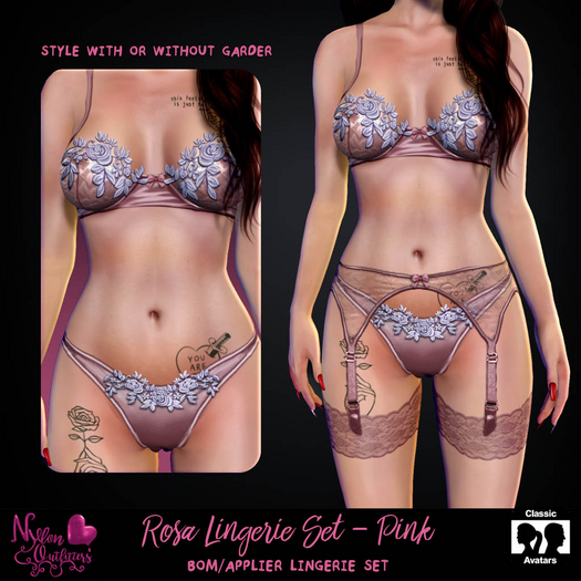 (NO) Rosa Lingerie Set - Pink