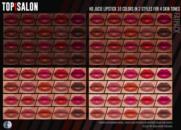 TOP1SALON - HD JUICE LIPSTICK (Genus) FATPACK