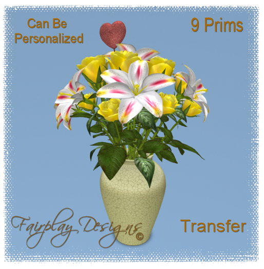 ~FDA~Valentine Yellow Roses & Lilies~