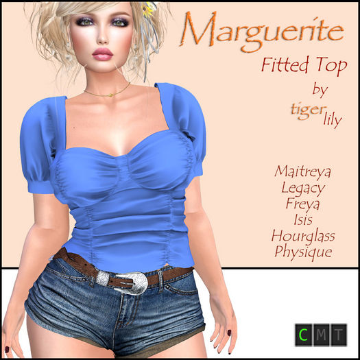 Tigerlily Designs Marguerite Top Azure