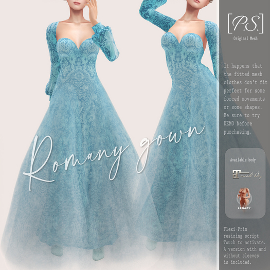 [P.S.] Romany's Gown(sBlue)