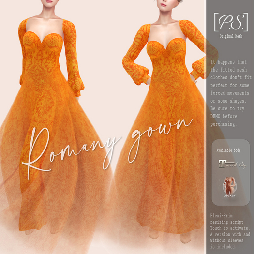 [P.S.] Romany's Gown(orange)