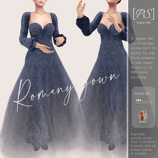 [P.S.] Romany's Gown(Navy)