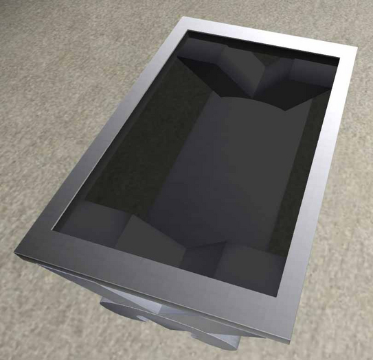 DD Brushed Metal Smoked Glasstop Table