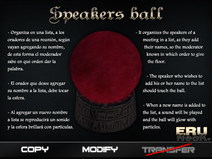 ERU Speakers ball