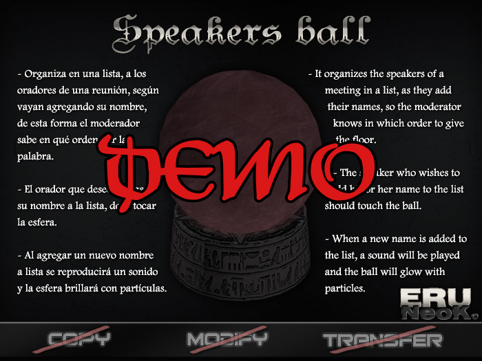 ERU Speakers ball DEMO