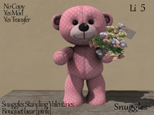 Snuggles Standing Valentines Bouquet bear [pink] 
