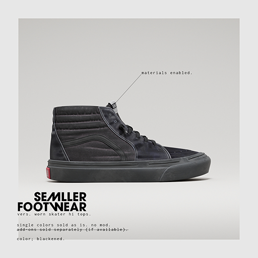 Semller - Worn Skater Hi Tops Blackened (add)
