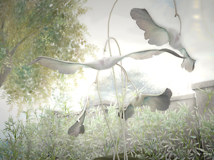 14){anc} forget. wing leaf [white]