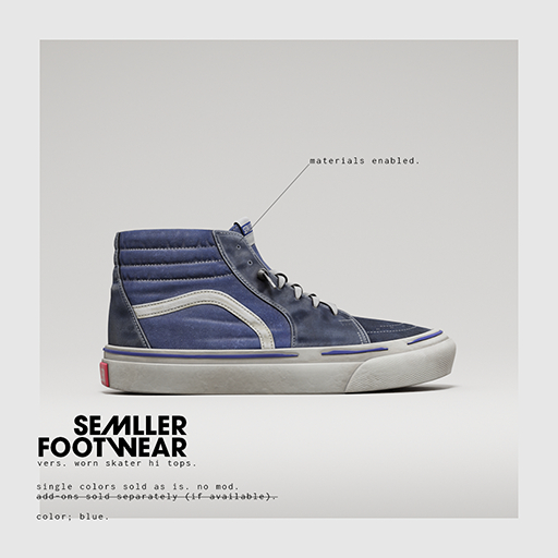 Semller - Worn Skater Hi Tops Blue (add)