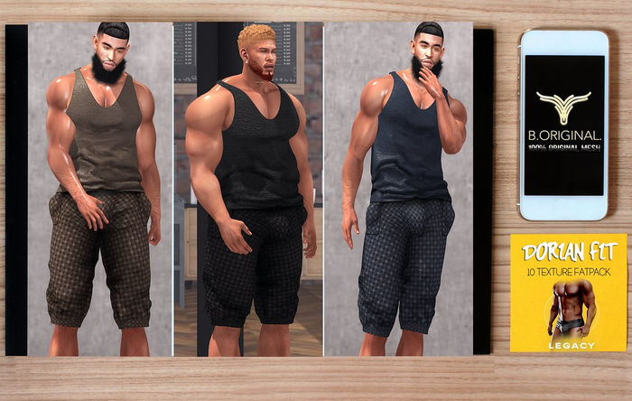 B.ORIGINAL. LEGACY DORIAN FIT - TANK & SHORTS 10 TEXTURE FATPACK