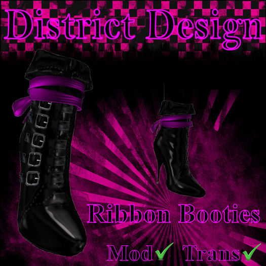 District - Ribbon Booties Pink