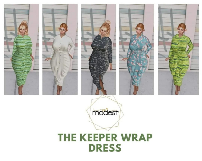 [Modest] The Keeper Wrap Dress - Fatpack - HG