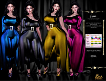 Lusine , SPecial FX , Pantsuit with Skirt, 24 FX Colors, and control Hud, From Satin to Latex, Inithium Kupra