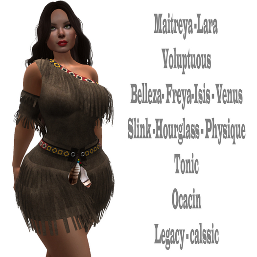 !!! Revna !!! Native Fringe Dress Brown