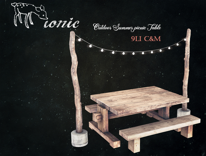 ionic : Outdoor Summer picnic Table