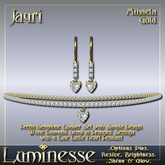 JAYRI Mihaela Choker & Earrings Set OP - White Diamond Gold