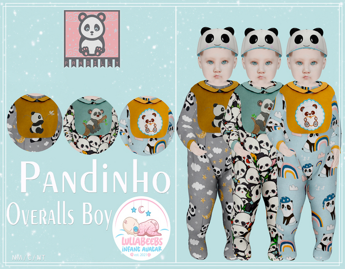 [P] Pandinho Overalls  Boy {Lullabeebs}