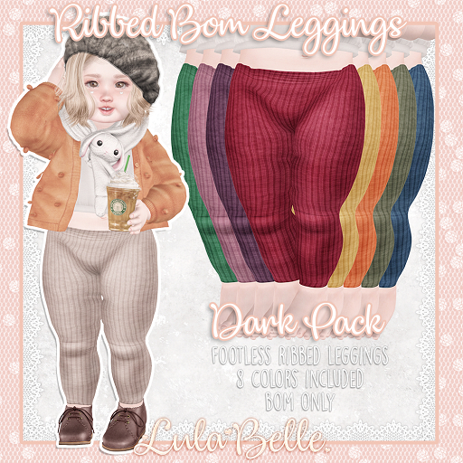 {Lula Belle} BOM Ribbed Leggings [Darks]