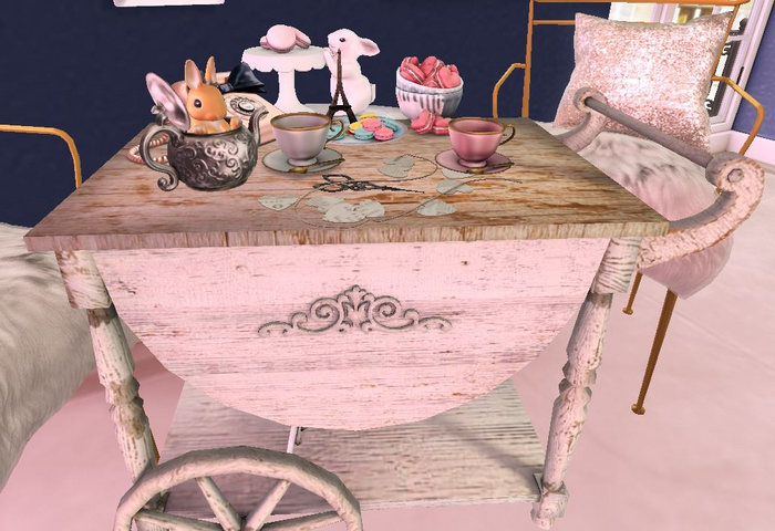 Shabby chic - serving cart RARE