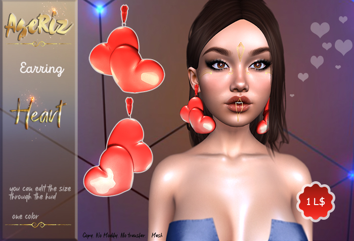 AseRiz - Earring Heart (Gift)