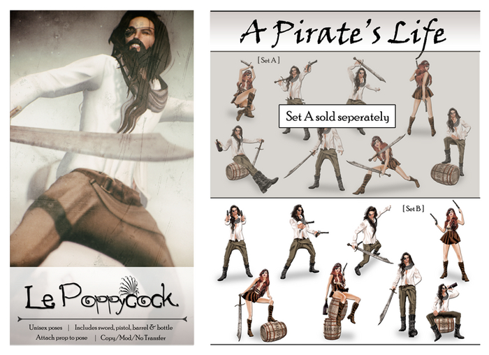 Le Poppycock *A Pirate's Life* Set B