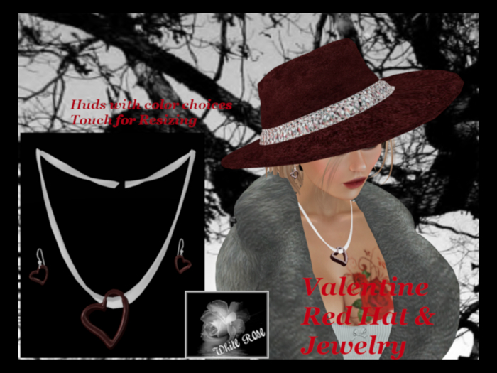 WR Valentine Hat & Jewelry