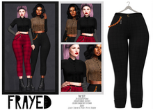 Frayed - Tai Pants - Black Plaid