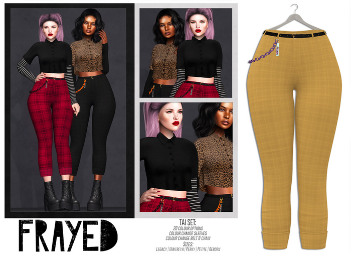 Frayed - Tai Pants - Yellow Plaid