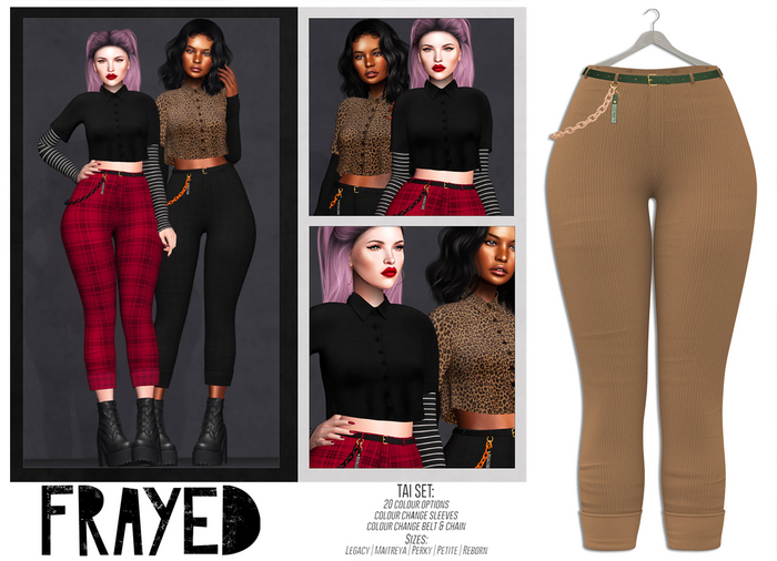 Frayed - Tai Pants - Sunny Pinstripe