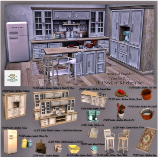 03.DD Sedlec Kitchen Island Boxed RARE