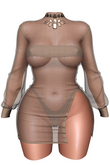 Lilleth Mills x RACY - Net Nude - Dress & Bra Set for Maitreya Kupra Bimbo Legacy Reborn Hourglass Freya