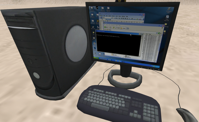Computer Windows Prop Second Life Marketplace - Full perm prop mesh pc computer with keyboard ...