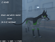 [M.O.R] hellhund : black and white hunter green