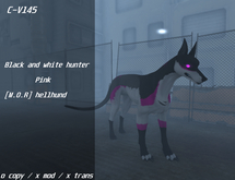 [M.O.R] hellhund : black and white hunter pink