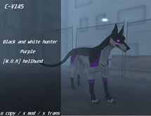 [M.O.R] hellhund : black and white hunter purple