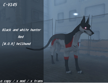 [M.O.R] hellhund : black and white hunter red