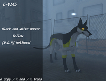 [M.O.R] hellhund : black and white hunter yellow