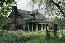 203 - Summer - Ruin Old House - Hills - Grass - Land Divider - Privacy Screen