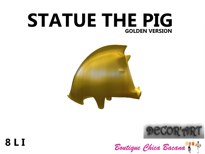 DECOR'ART - STATUE THE PIG - GOLDEN EDITION