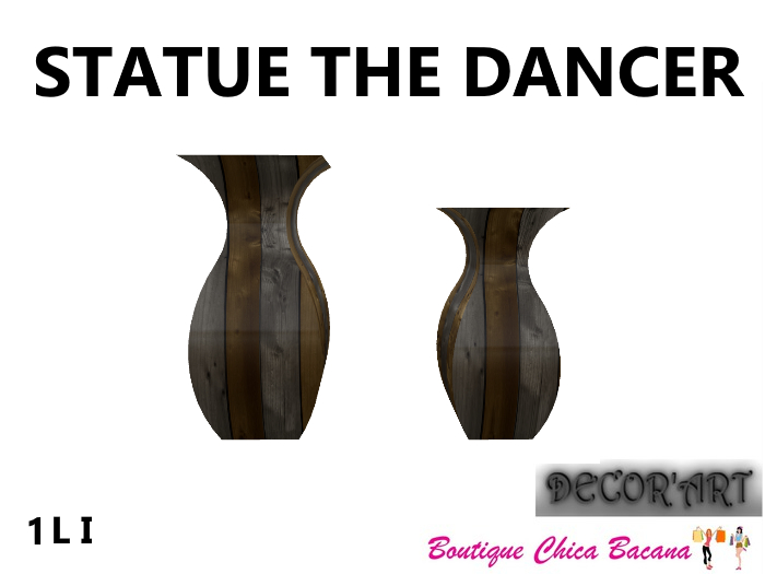 DECOR'ART - THE DOUBLE VASES - GOLDEN WOOD VERSION