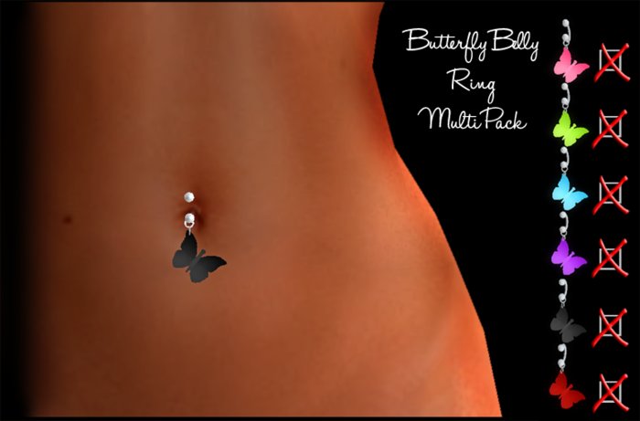 *rockCandy - Butterfly Belly Ring - Multi Pack
