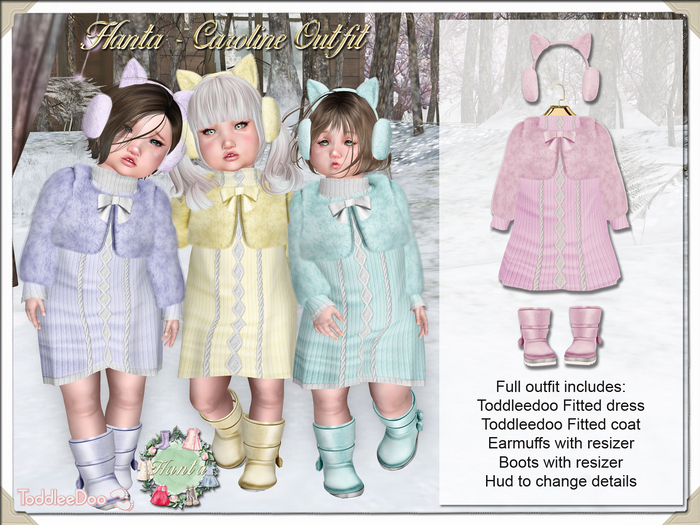Hanta - Caroline Outfit for Toddleedoo - Pink