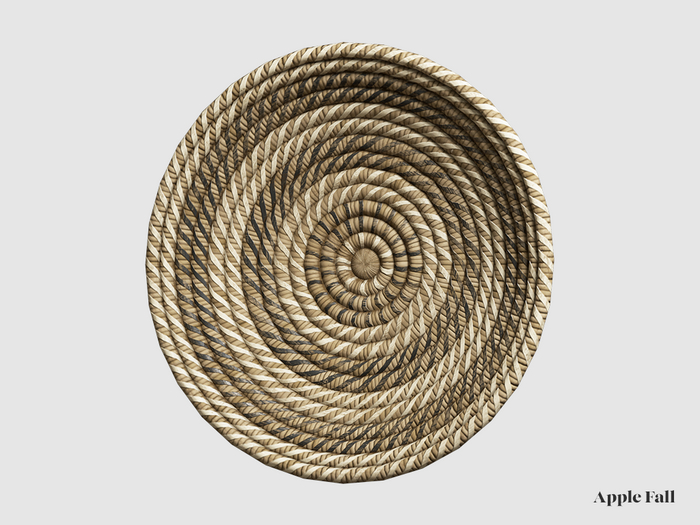 Apple Fall Woven Basket Art - Stripe Threaded