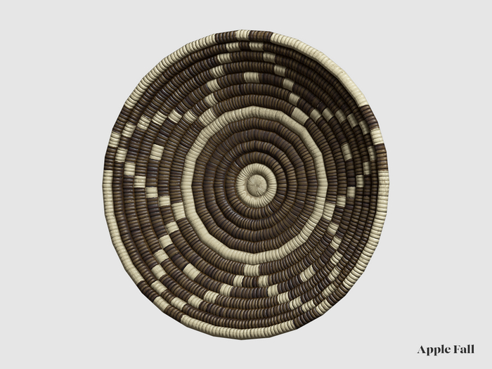 Apple Fall Woven Basket Art - Dark Petal