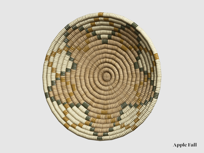 Apple Fall Woven Basket Art - Cream Petal