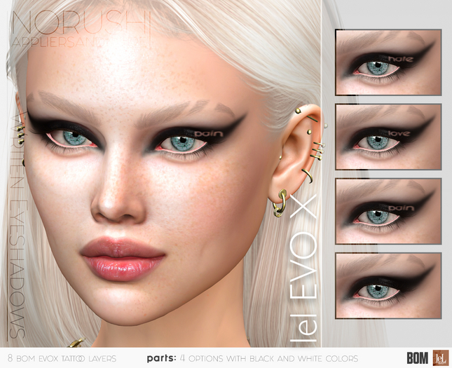 [NoRush] Writen Eyeshadows (EvoX for LEL)