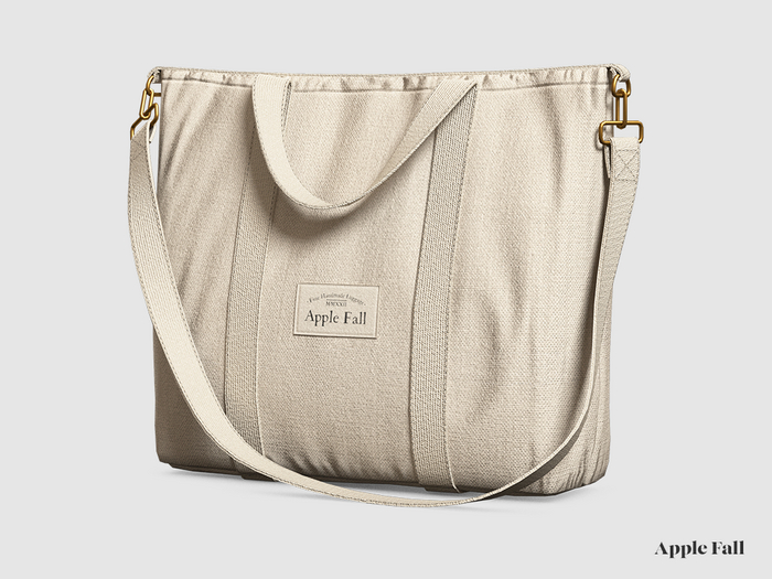 Apple Fall Beau Tote - Cream